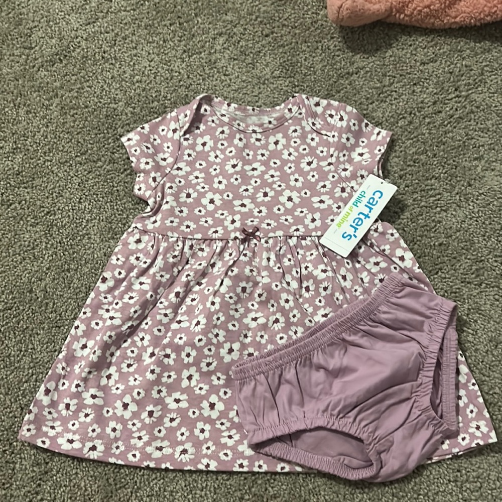 Purple floral dress